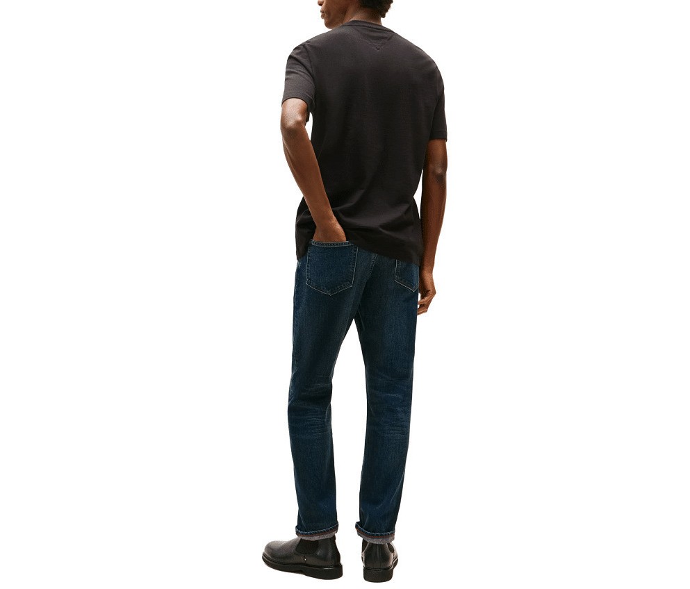 Tommy Jeans Ανδρικό Κοντομάνικο T-shirt Tjm Reg Sflag Slub Ss Tee DM0DM22514-BDS Black - Image 3