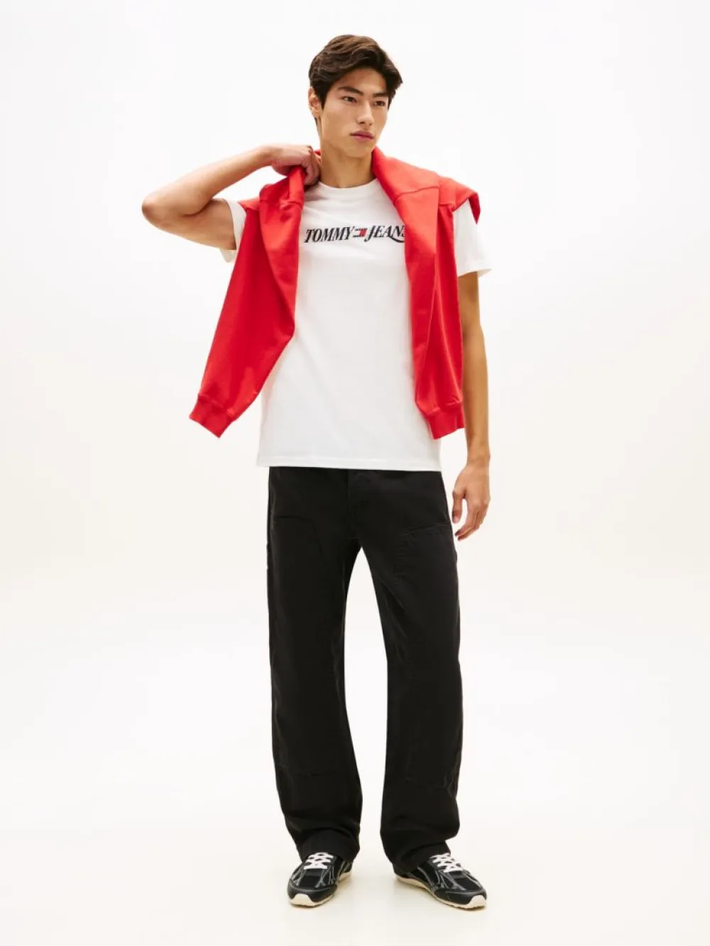 Tommy Jeans Ανδρικό Κοντομάνικο T-shirt Tjm Reg Vintage La Ss Tee DM0DM22548-YBL Ecru - Image 3