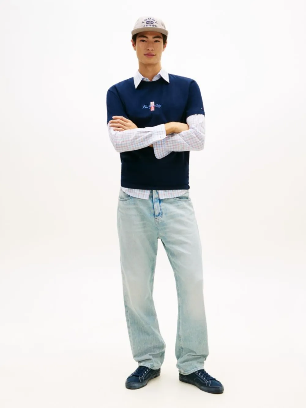 Tommy Jeans Ανδρικό Κοντομάνικο T-shirt Tjm Reg Sign Block Ss Tee Ext DM0DM22532-C1G Dark Night Navy - Image 3