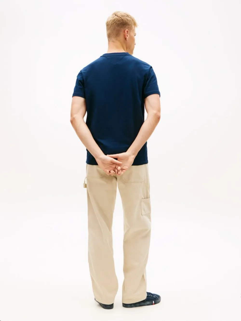 Tommy Jeans Ανδρικό Κοντομάνικο T-shirt Tjm Reg Vintage La Ss Tee DM0DM22548-C1G Dark Night Navy - Image 4