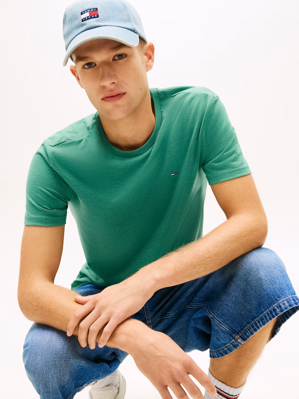 Tommy Jeans Ανδρικό Κοντομάνικο T-shirt TJM Red Sflaf Ss Tee Ext DM0DM22504-L5Y Bahama Green - Image 4