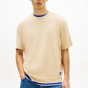 Tommy Jeans Ανδρικό Κοντομάνικο T-shirt Tjm 90s Waving Flag Ss Tee DM0DM22519-AB9 Gentle Gold