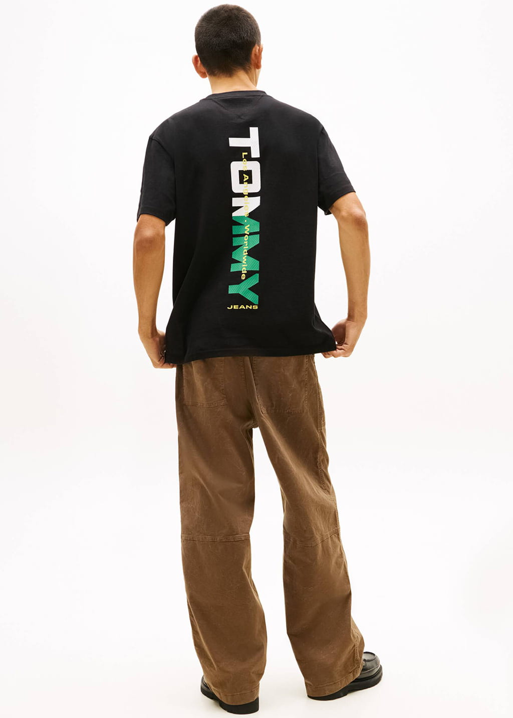 Tommy Jeans Ανδρικό Κοντομάνικο T-shirt Tjm Rlx La Backprint Ss Tee Ext DM0DM22534-BDS Black - Image 3