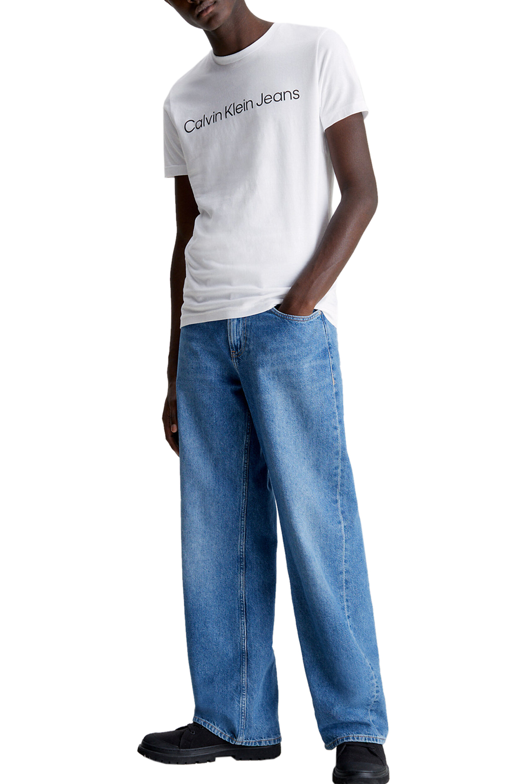 Calvin Klein Ανδρικό Κοντομάνικο T-shirt LV04RAB810-YAF Bright White - Image 2