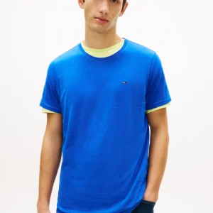 Tommy Jeans Ανδρική Κοντομάνικη Μπλούζα T-shirt Tjm Xslim Jersey Tee DM0DM04411-C8O Fizzy Blue