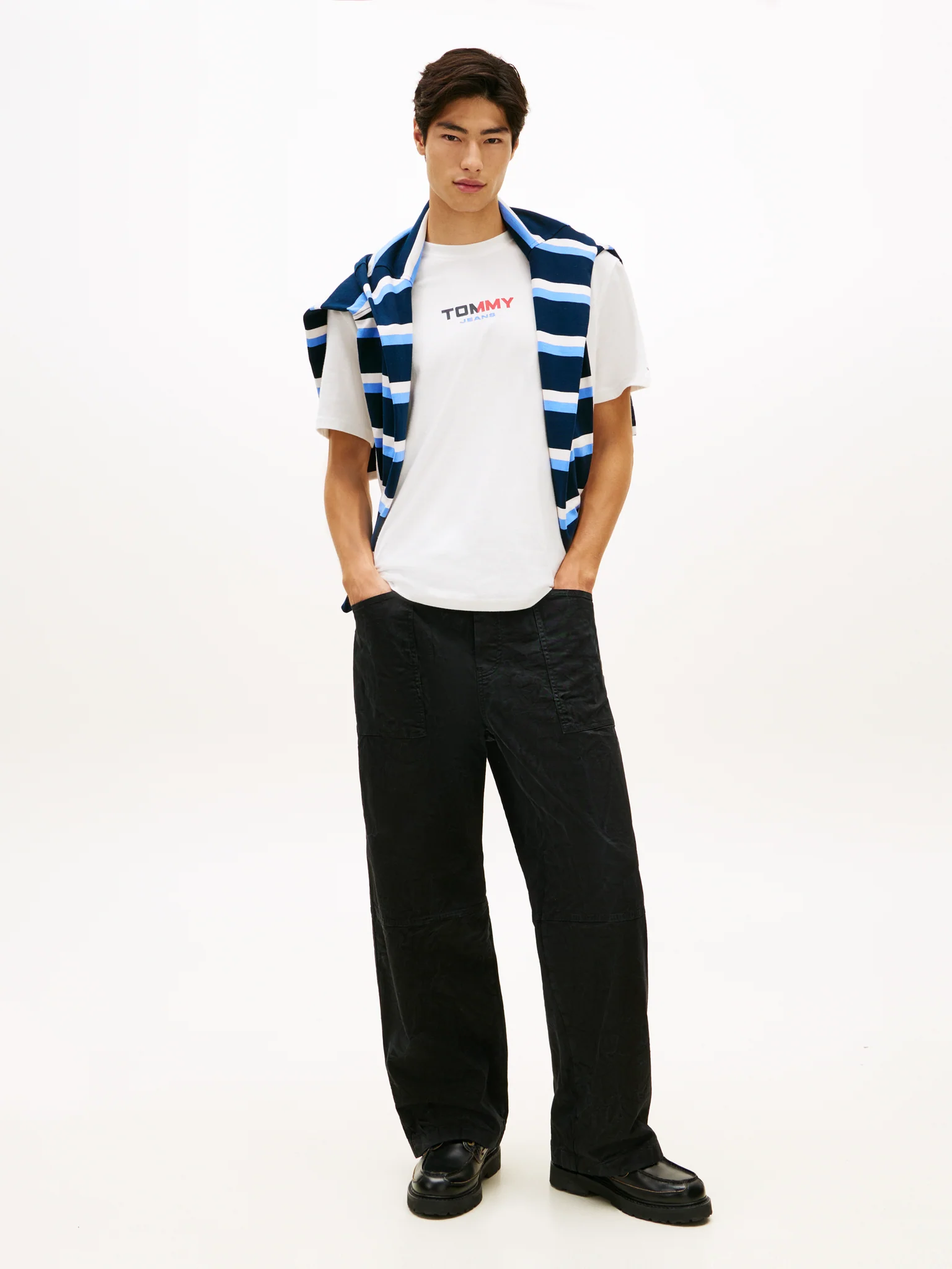 Tommy Jeans Ανδρικό Κοντομάνικο T-shirt Tjm Rlx La Backprint Ss Tee Ext DM0DM22534-YBL Ecru - Image 2