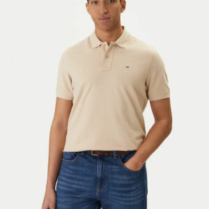 Tommy Jeans Ανδρικό Κοντομάνικο Polo Tjm Reg Ess DM0DM22711-AES White Clay
