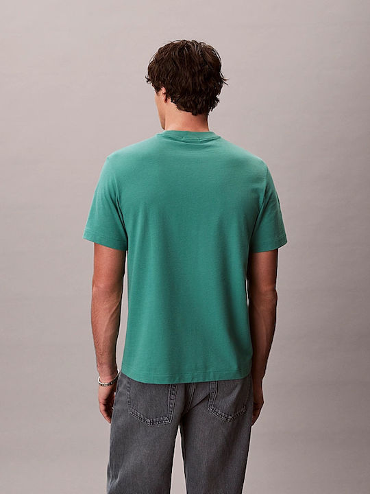 Calvin Klein Ανδρικό Κοντομάνικο T-shirt Ss Easy Monogram Tee LV04RC275G-VFL Wild Green - Image 3