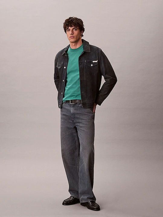 Calvin Klein Ανδρικό Κοντομάνικο T-shirt Ss Easy Monogram Tee LV04RC275G-VFL Wild Green - Image 6