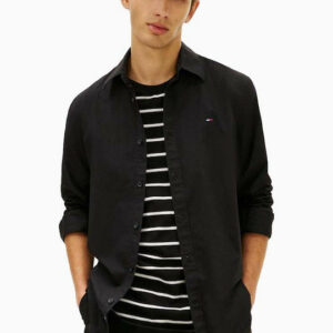 Tommy Hilfiger Ανδρικό Μακρυμάνικο Πουκάμισο Tjm Reg Poplin Shirt DM0DM22026-BDS Black