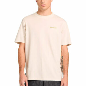 Timberland Ανδρικό Κοντομάνικο T-shirt Magnet Back Graphic Tee TB0A5MNV-CM9 Ecru