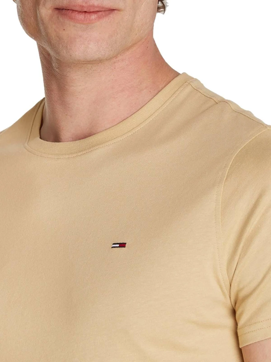 Tommy Jeans Ανδρική Κοντομάνικη Μπλούζα T-shirt Tjm Xslim Jersey Tee DM0DM04411-AB9 Gently Gold - Image 2