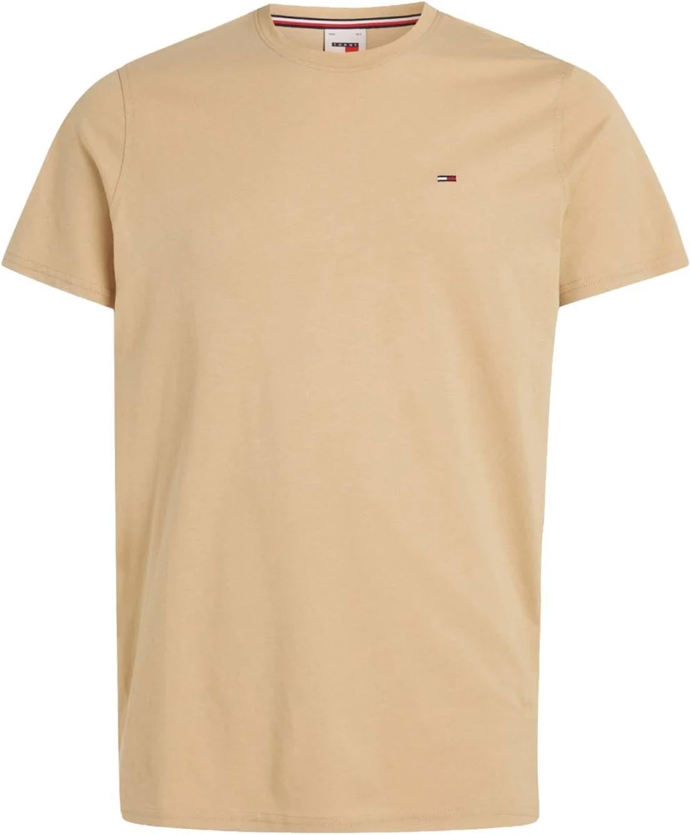 Tommy Jeans Ανδρική Κοντομάνικη Μπλούζα T-shirt Tjm Xslim Jersey Tee DM0DM04411-AB9 Gently Gold