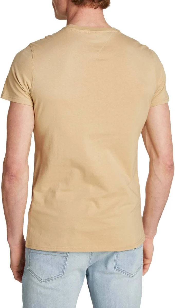 Tommy Jeans Ανδρική Κοντομάνικη Μπλούζα T-shirt Tjm Xslim Jersey Tee DM0DM04411-AB9 Gently Gold - Image 3