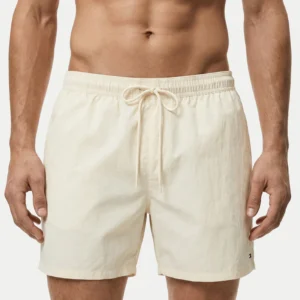 Tommy Jeans Μαγιό Σορτς Ανδρικό Medium Drawstring UM0UM03477-Z00 Ivory Petal