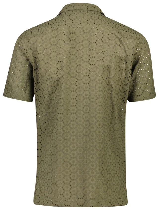 Lindbergh Ανδρικό Κοντομάνικο Πουκάμισο Casual Shirt 30-203569 Army - Image 6