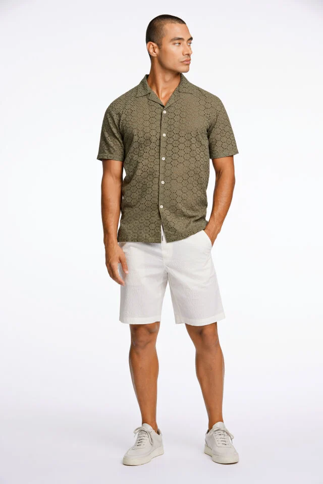 Lindbergh Ανδρικό Κοντομάνικο Πουκάμισο Casual Shirt 30-203569 Army