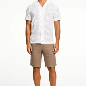 Lindbergh Ανδρικό Κοντομάνικο Πουκάμισο Casual Shirt 30-203569 White