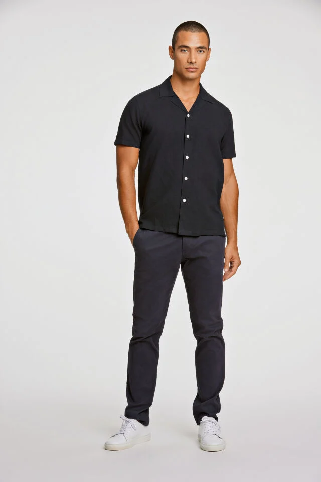 Lindbergh Ανδρικό Κοντομάνικο Πουκάμισο Liner Shirt 30-203319 Black - Image 2