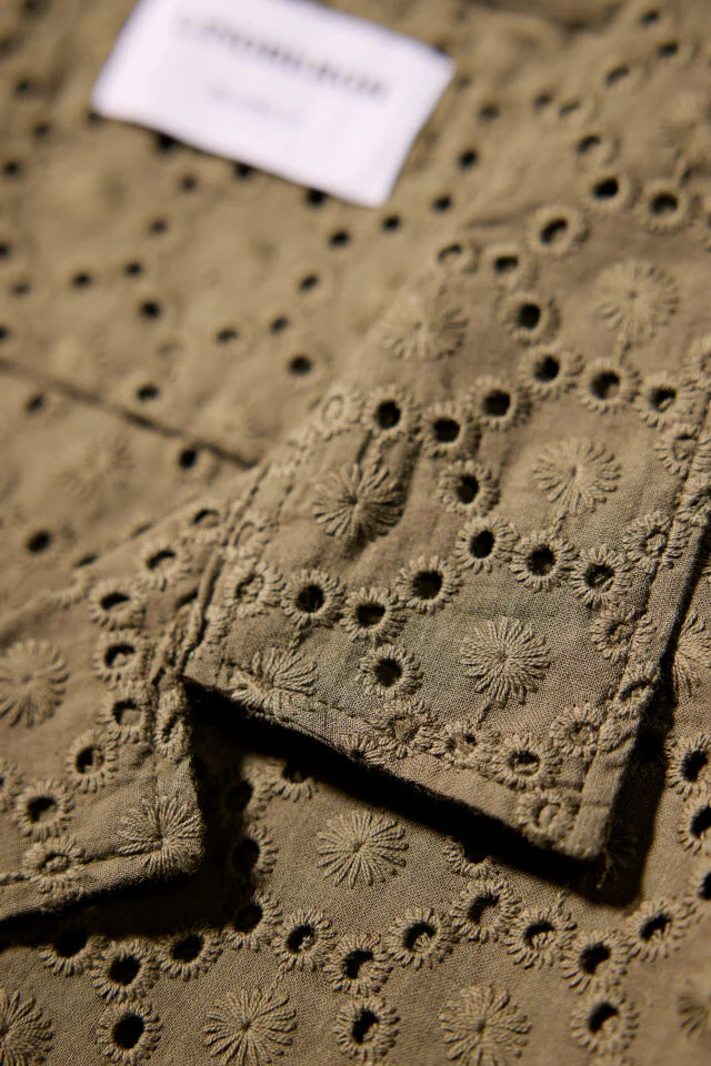 Lindbergh Ανδρικό Κοντομάνικο Πουκάμισο Casual Shirt 30-203569 Army - Image 8