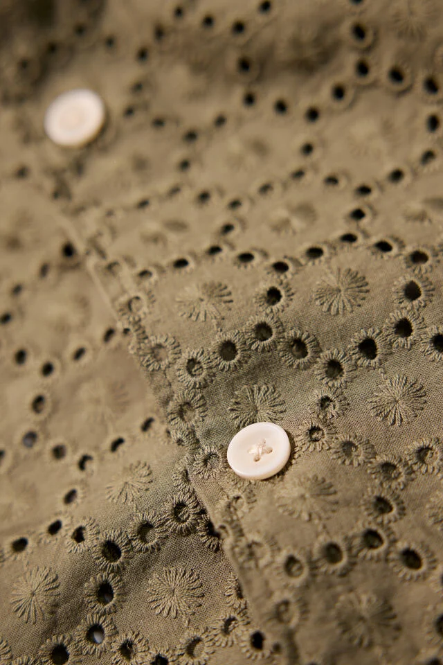 Lindbergh Ανδρικό Κοντομάνικο Πουκάμισο Casual Shirt 30-203569 Army - Image 7