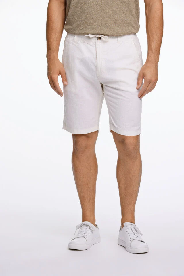 Lindbergh Ανδρική Βερμούδα Linen shorts 30-508003 White - Image 2