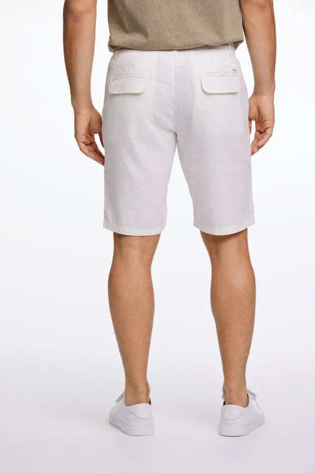 Lindbergh Ανδρική Βερμούδα Linen shorts 30-508003 White - Image 3