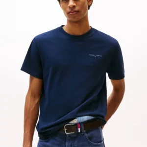 Tommy Jeans Ανδρικό Κοντομάνικο T-shirt Tjm Slim Linear Chest Tee Ext DM0DM21780-C1G Dark Night Navy