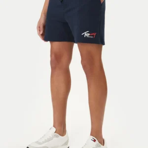 Tommy Jeans Ανδρική Βερμούδα Tjm Signature Beach Short DM0DM23017-C1G Dark Night Navy