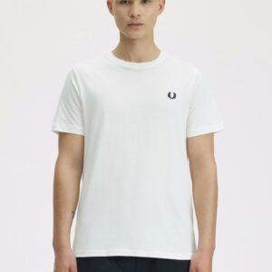 Fred Perry Ανδρικό Κοντομάνικο T-shirt Crew Neck T-Shirt M1600V-129 Snow White