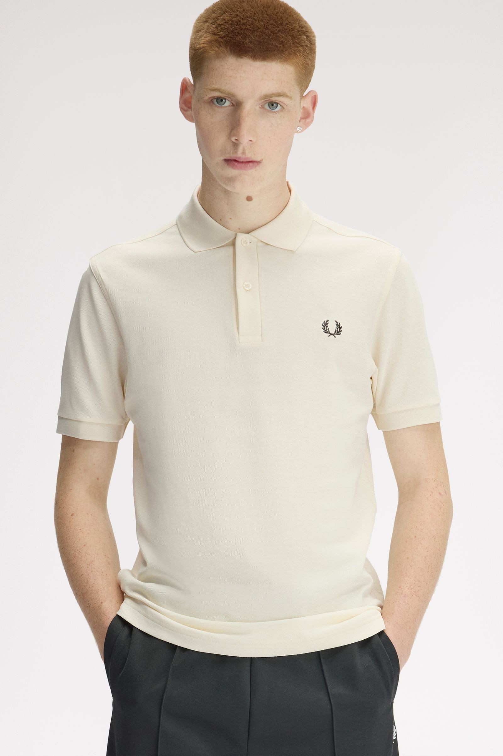 Fred Perry Ανδρικό κοντομάνικο Polo The Fred Perry Polo M6000-13B Ecru / Grassroots