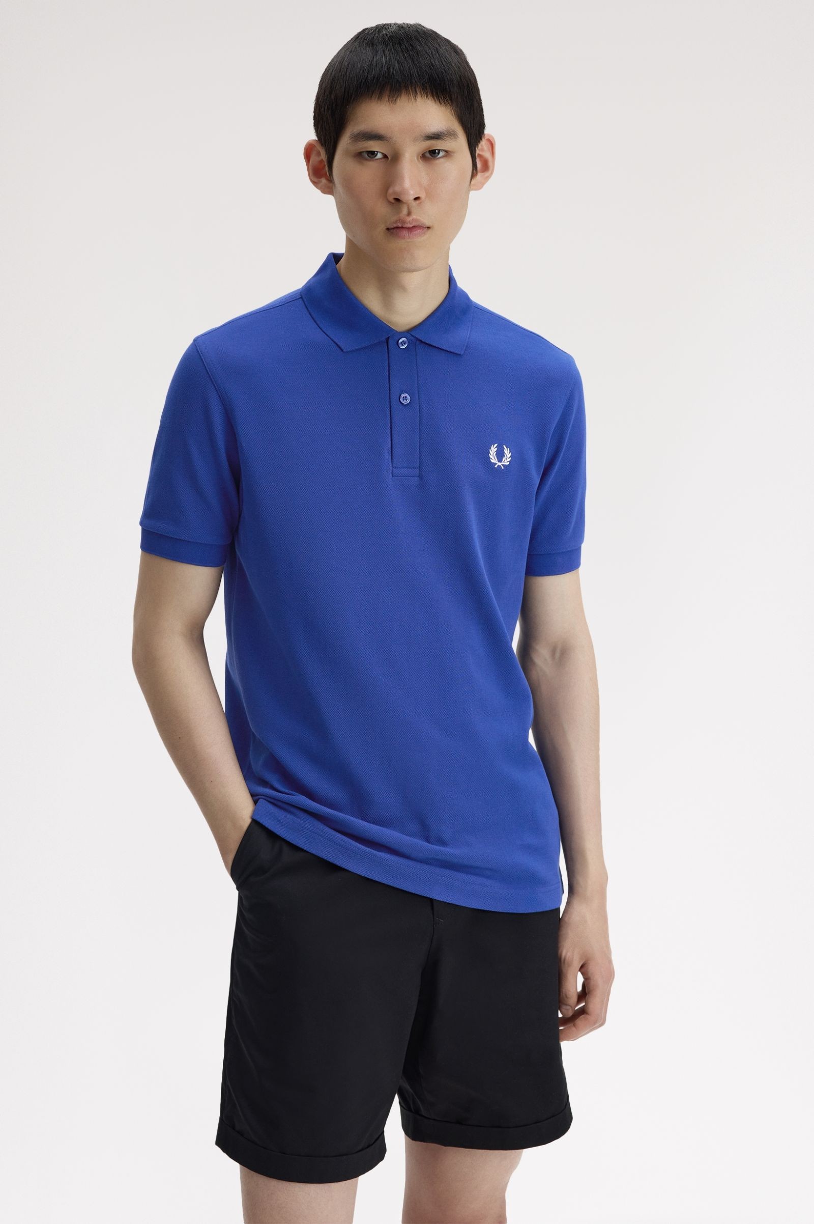 Fred Perry Ανδρικό κοντομάνικο Polo The Fred Perry Polo M6000-99A Soho Eclipse / Snow White - Image 2