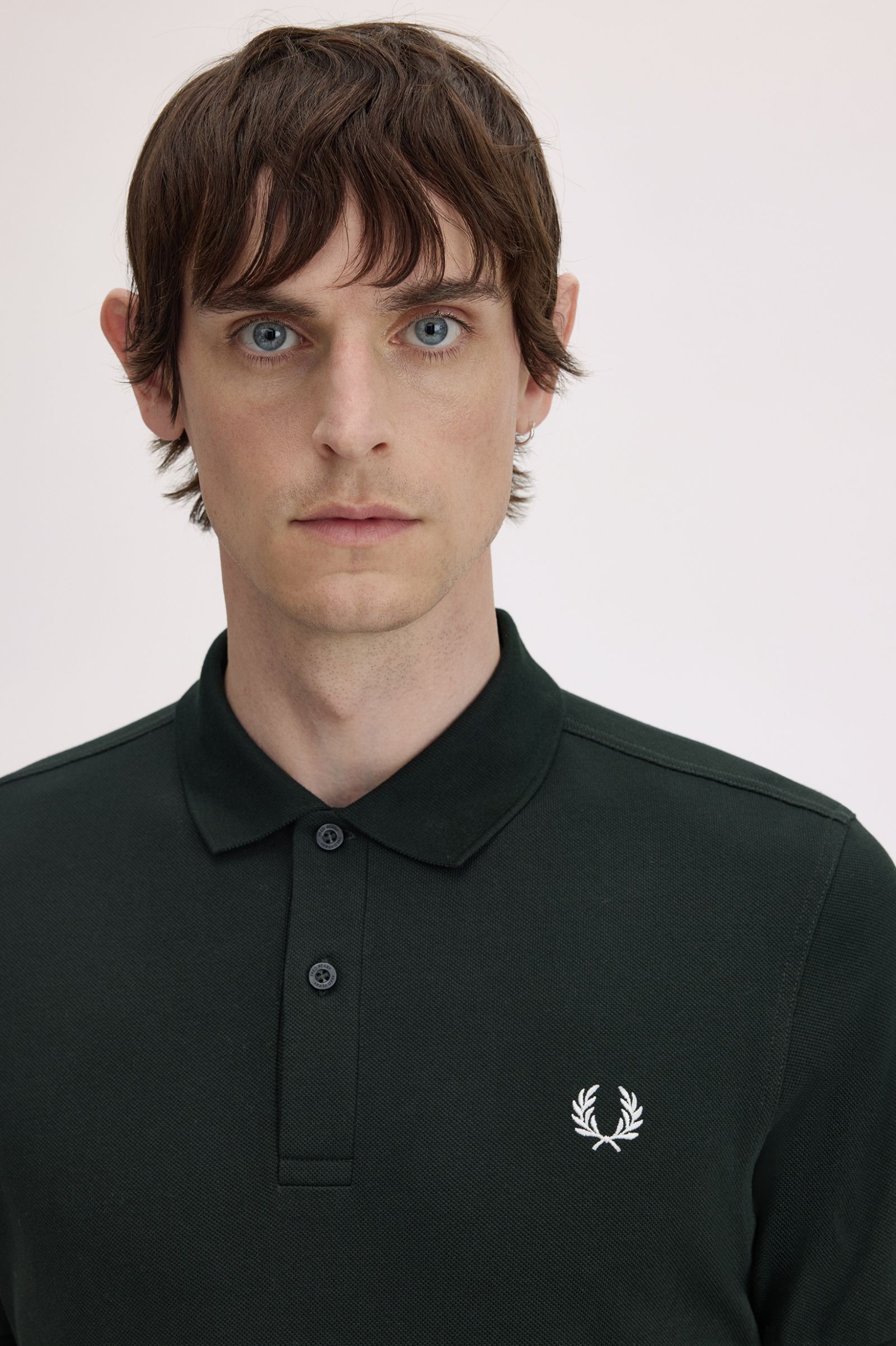 Fred Perry Ανδρικό κοντομάνικο Polo The Fred Perry Polo M6000-T50 Night Green / Snow White - Image 2